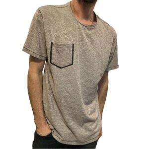 RETROFIT Mens Heathered Short Sleeve Curved Hem Casual T-Shirt